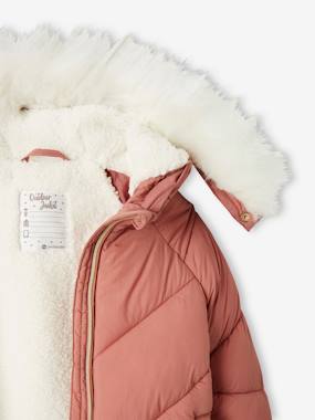 Blouson Chaud Enfant Manteau Hiver Fille Parka Capuche Fourrure - Chaud Et Doux - - Synthétique Taille 5-13 Ans