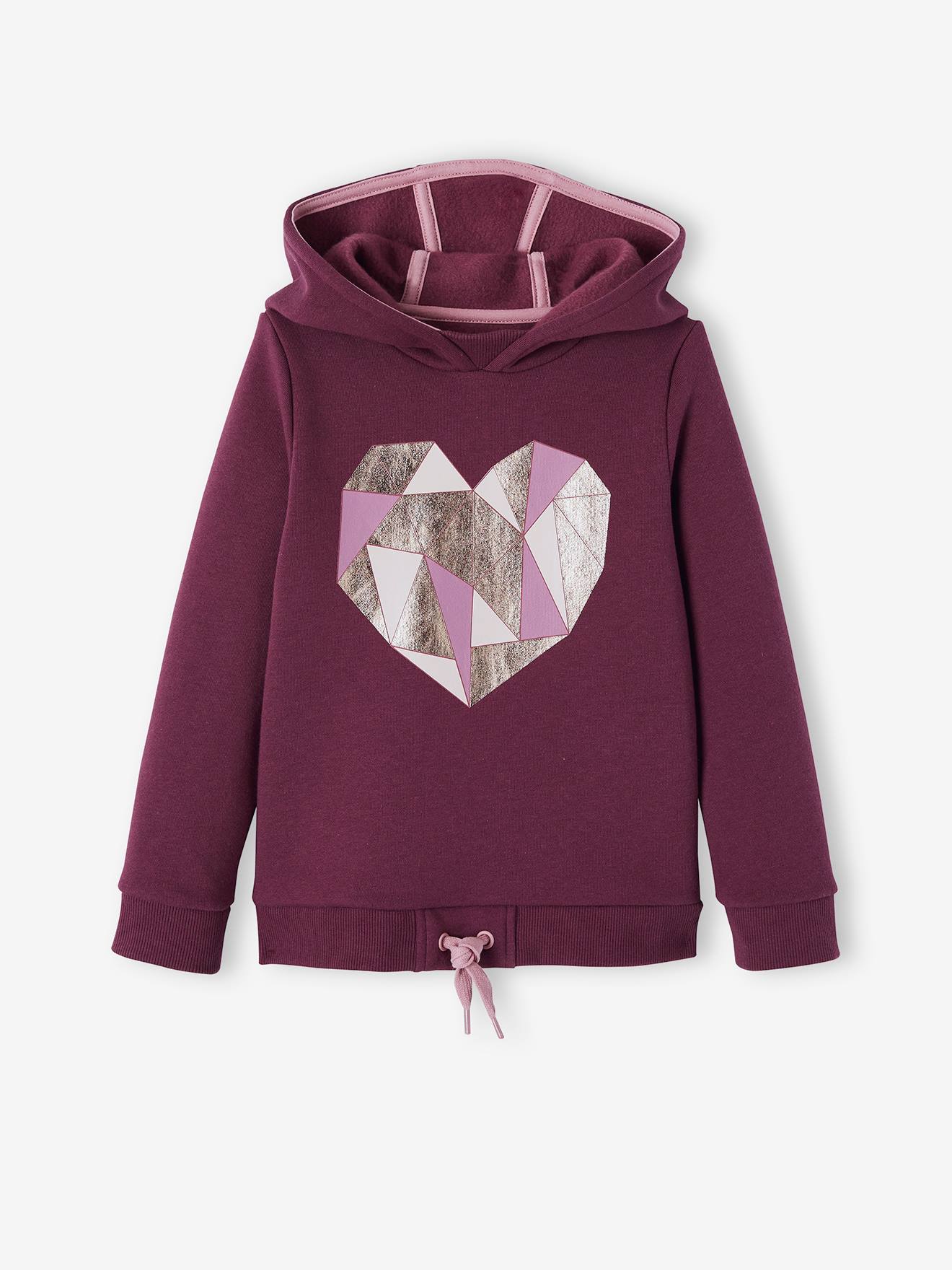 VERTBAUDET Ensemble T-Shirt + Pantalon Large Fille Violet 10A - Tenue Confortable Et Stylée Printemps