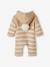 Combinaison en tricot bébé naissance doublée beige+Ivoire rayé 4 - vertbaudet enfant 