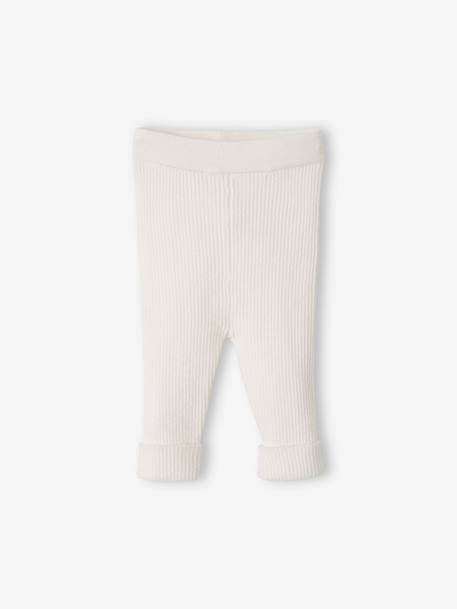 Ensemble mixte en tricot gilet et pantalon bébé blanc+gris ardoise+gris clair chiné 4 - vertbaudet enfant 