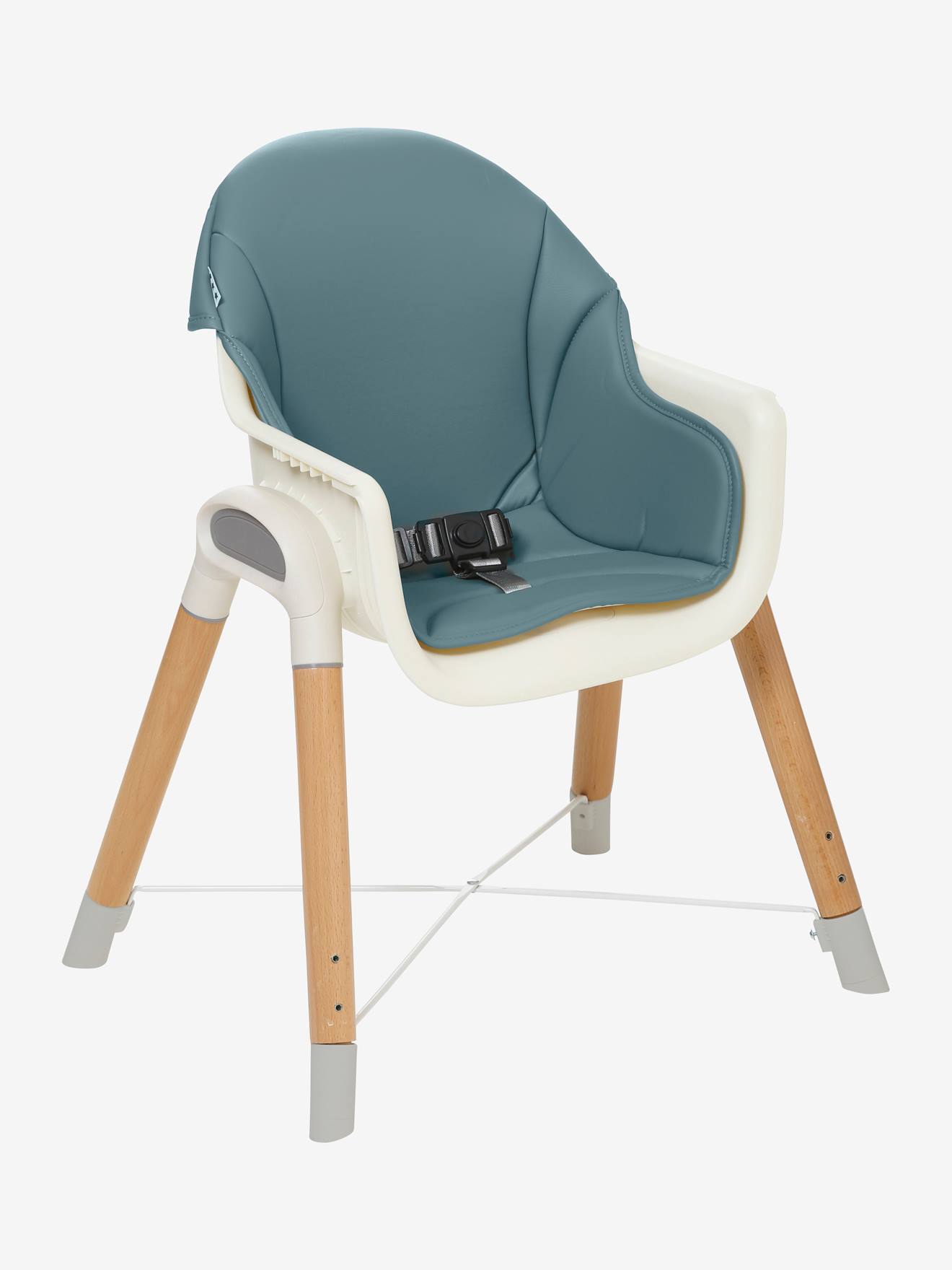 Chaise haute évolutive 2 hauteurs High & Low bleu (Vertbaudet) - Image 1