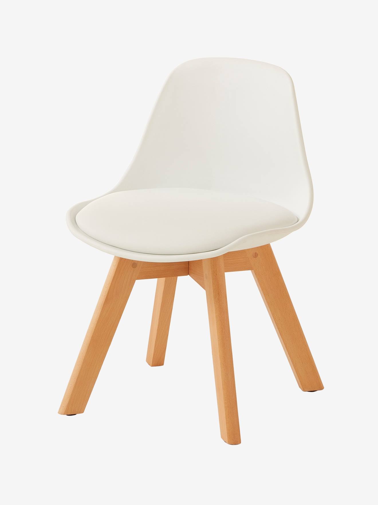 Chaise maternelle Scandinave, assise H 31,5 cm blanc