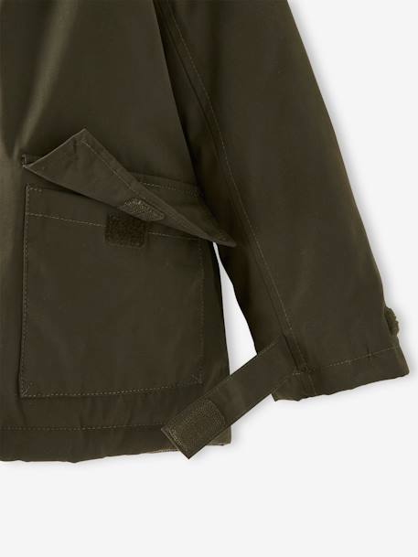 Parka garçon 3 en 1 blouson amovible kaki+lichen+Marine grisé+noix de pécan 14 - vertbaudet enfant 