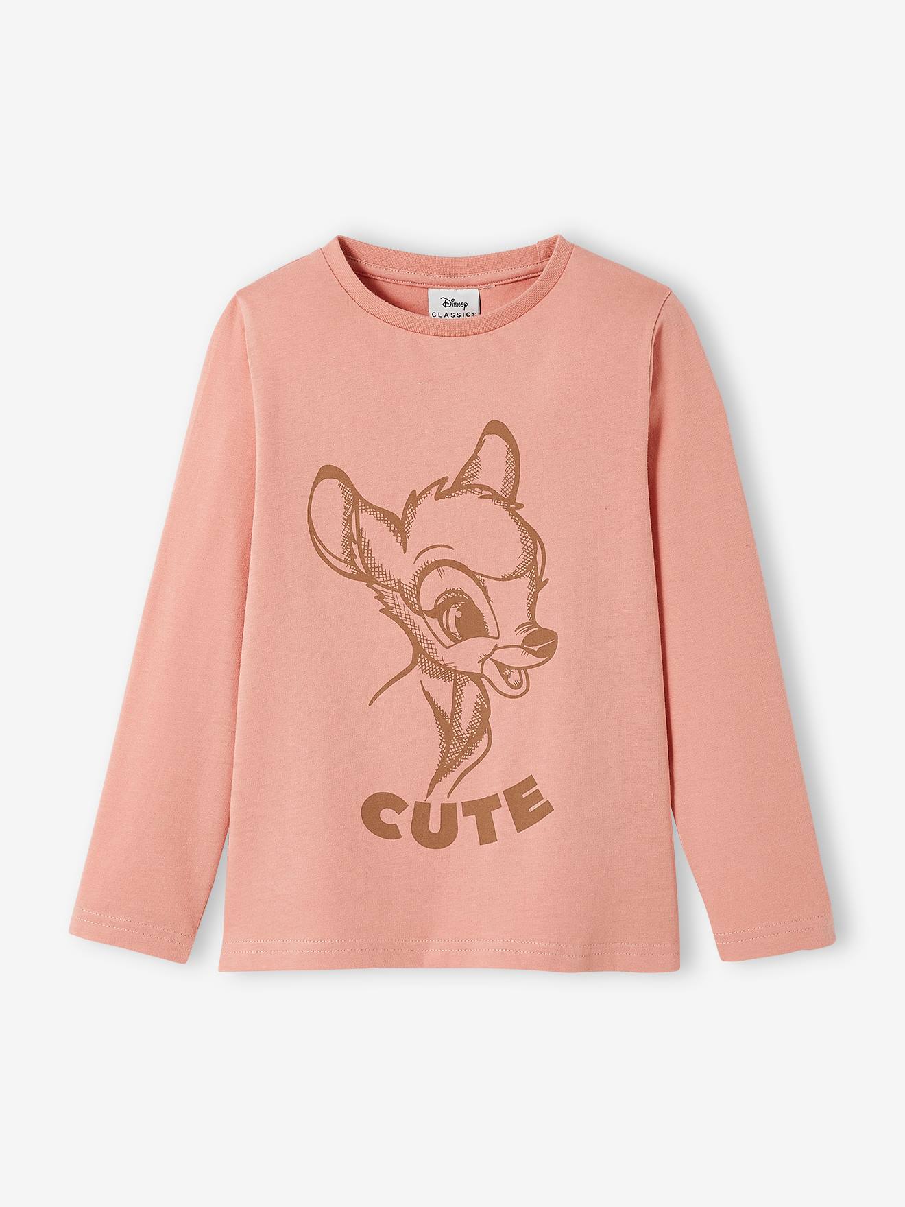 T-shirt fille manches longues Disney® Bambi rose
