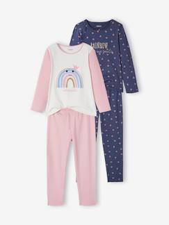 Fille-Pyjama, surpyjama-Lot de 2 pyjama arc-en-ciel fille