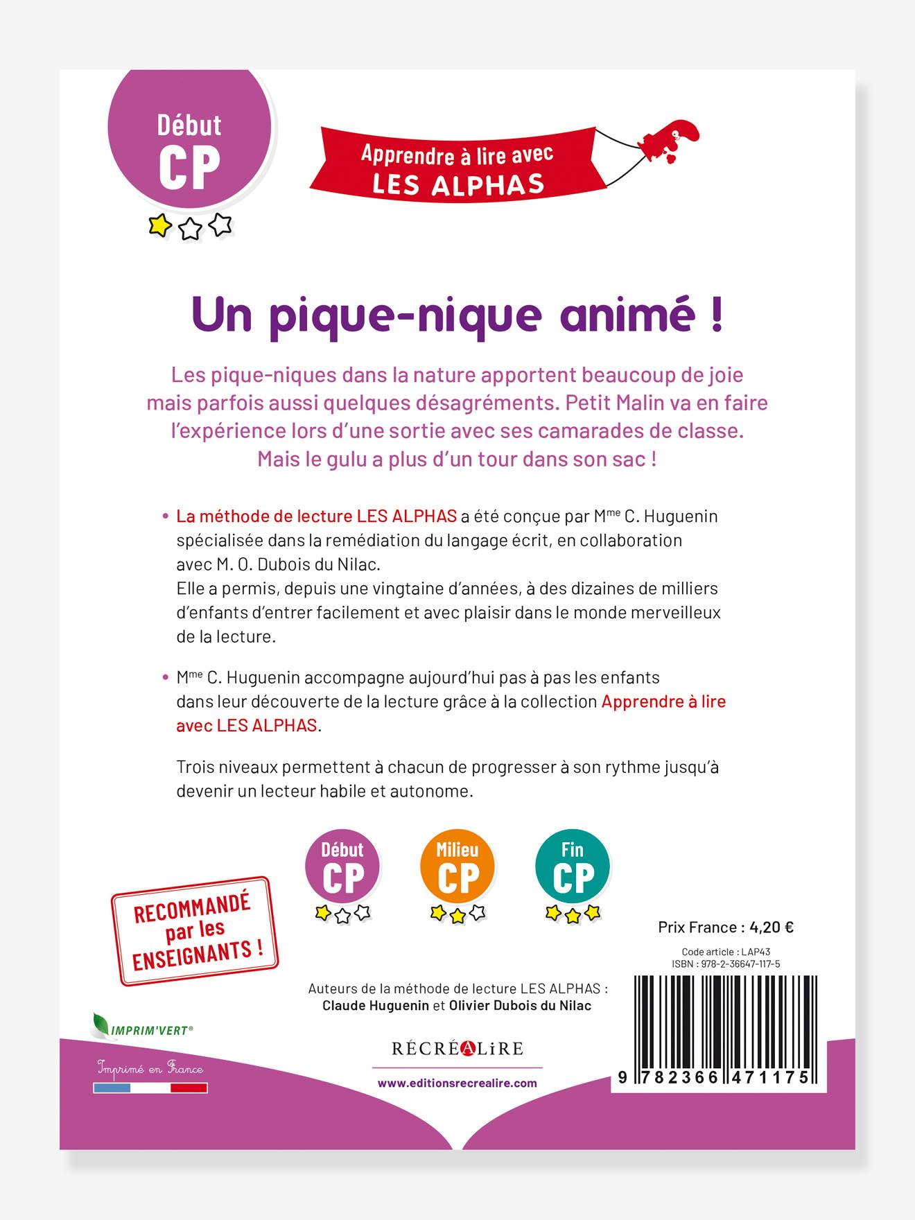 Apprendre A Lire Avec Les Alphas Un Pique Nique Anime Recrealire Violet Recrealire