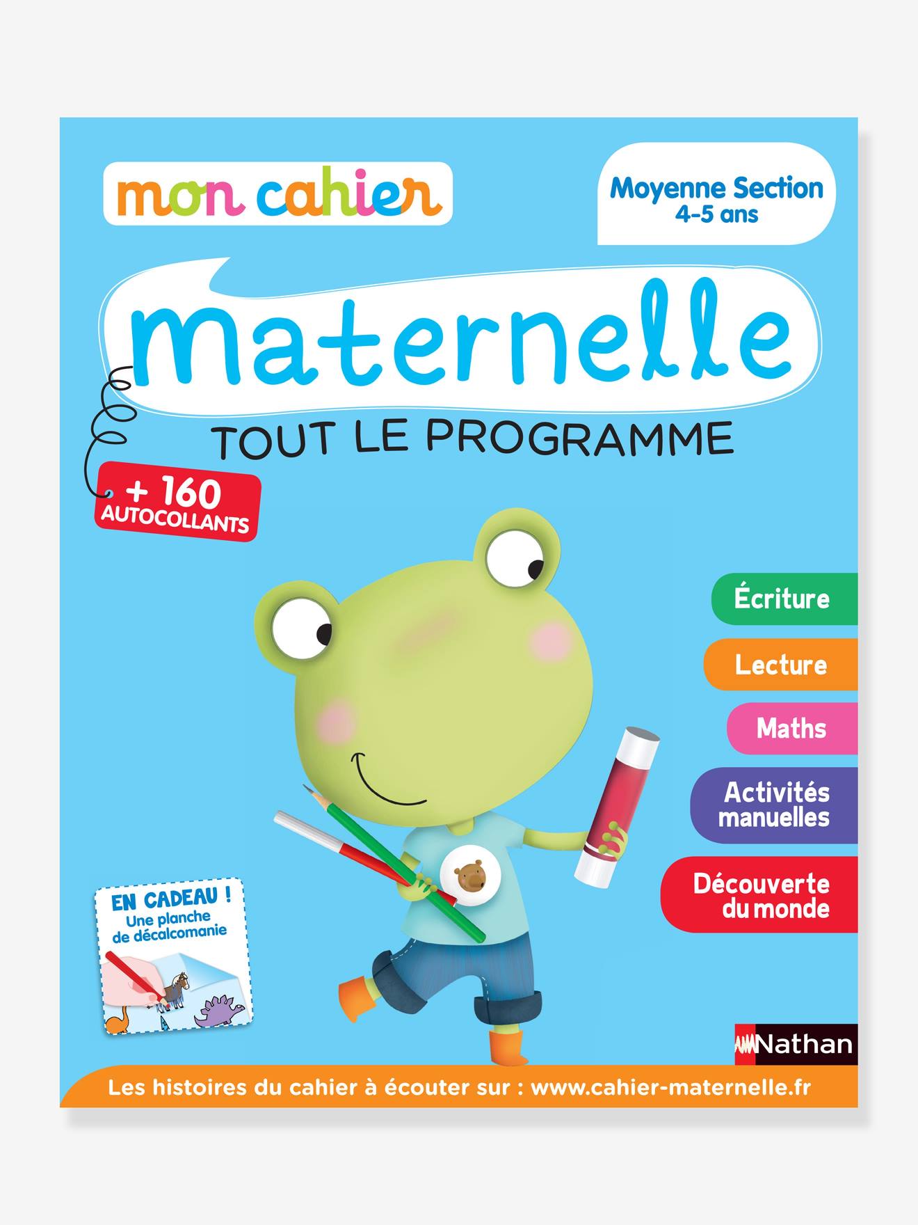 Mon Cahier Maternelle - Moyenne Section - 4/5 ans - NATHAN bleu