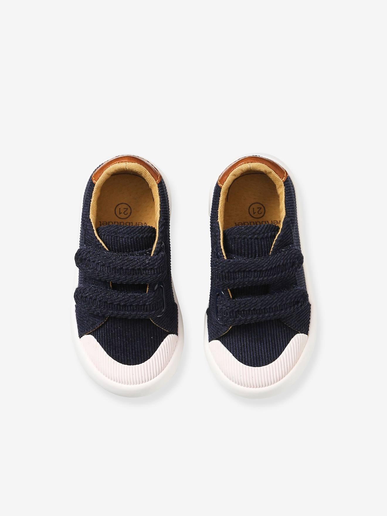 Baskets Scratchees Bebe Pied De Poule Marron Vertbaudet