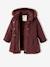 Manteau à capuche en drap de laine fille Marine grisé+VIOLINE 11 - vertbaudet enfant 