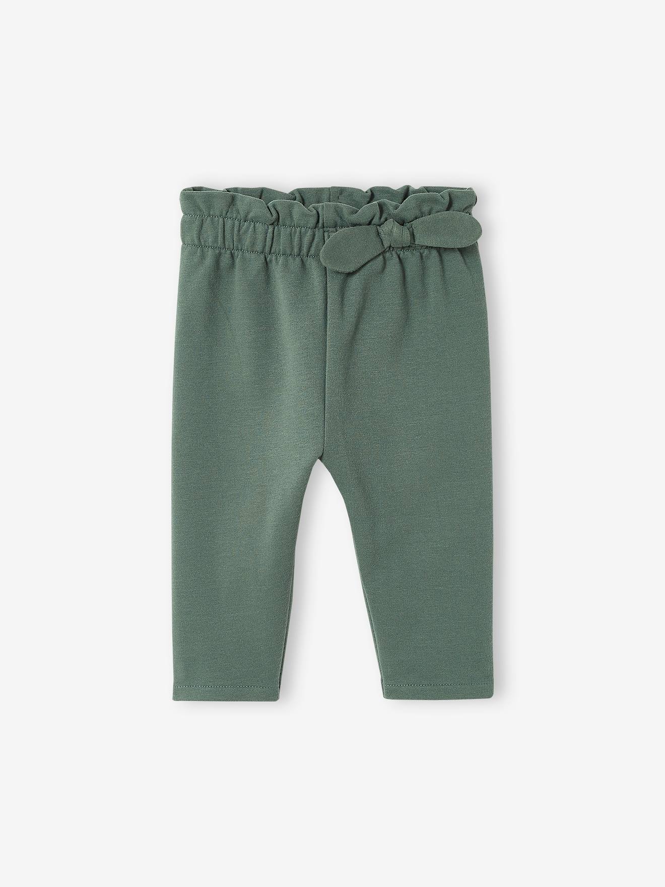 Pantalon en molleton bébé taille élastiquée BASICS vert bouteille