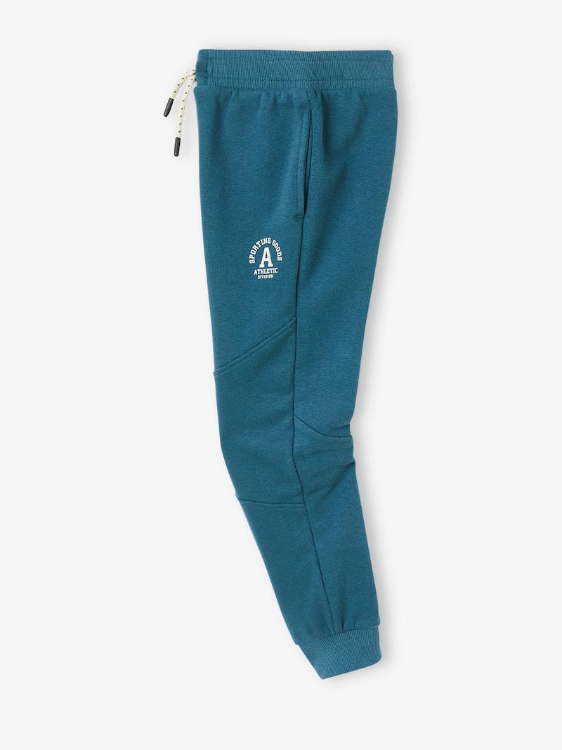 Pantalon Jogging Garçon En Molleton Marine - Confortable Et Style Urbain