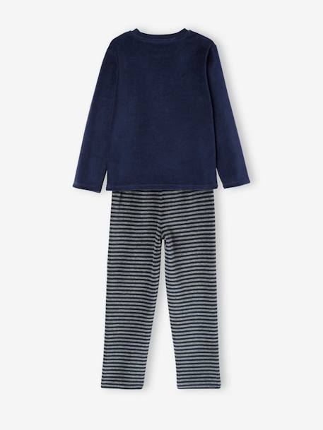 Lot de 2 pyjamas garçon velours nature LOT BLEU ET GRIS 7 - vertbaudet enfant 