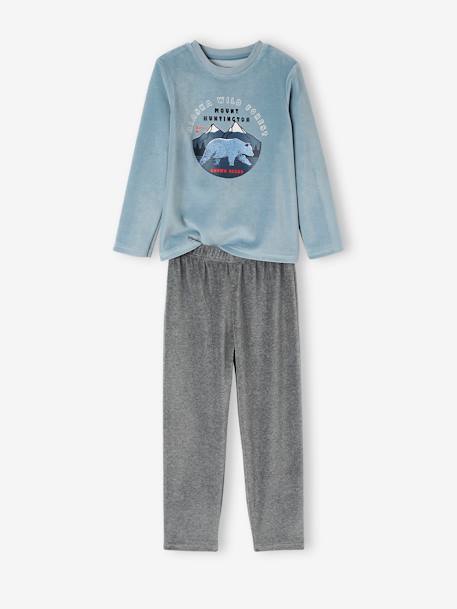 Lot de 2 pyjamas garçon velours nature LOT BLEU ET GRIS 4 - vertbaudet enfant 