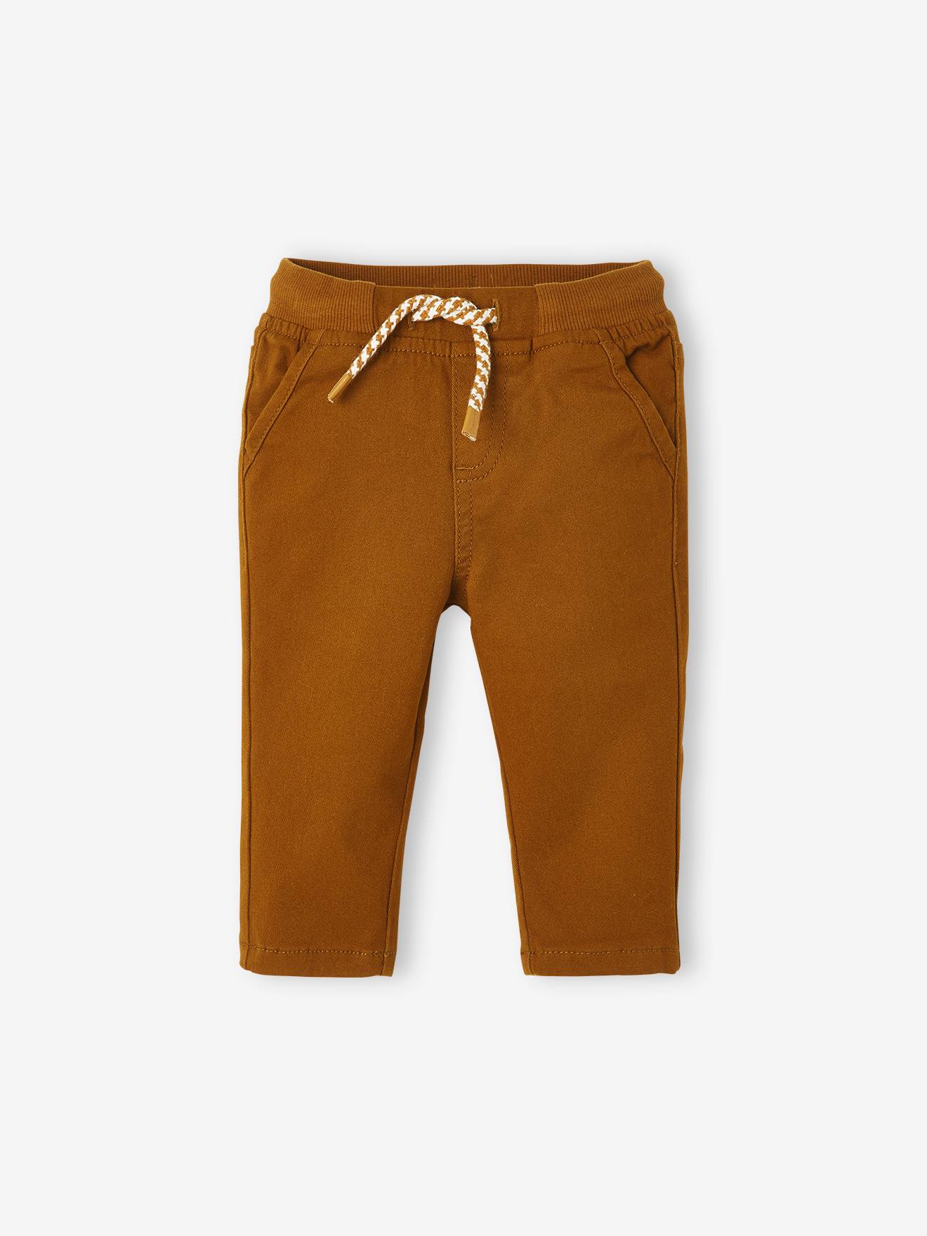 Pantalon en sergé doublé bébé garçon chamois