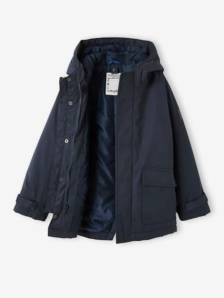 Parka garçon 3 en 1 blouson amovible kaki+lichen+Marine grisé+noix de pécan 40 - vertbaudet enfant 