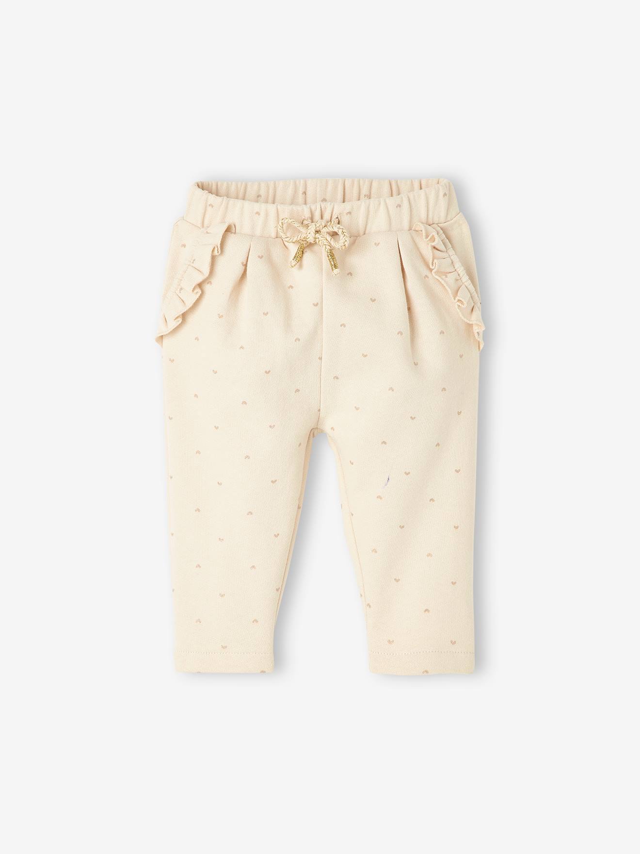 Pantalon molleton bébé fille écru