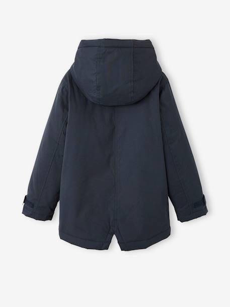 Parka garçon 3 en 1 blouson amovible kaki+lichen+Marine grisé+noix de pécan 32 - vertbaudet enfant 
