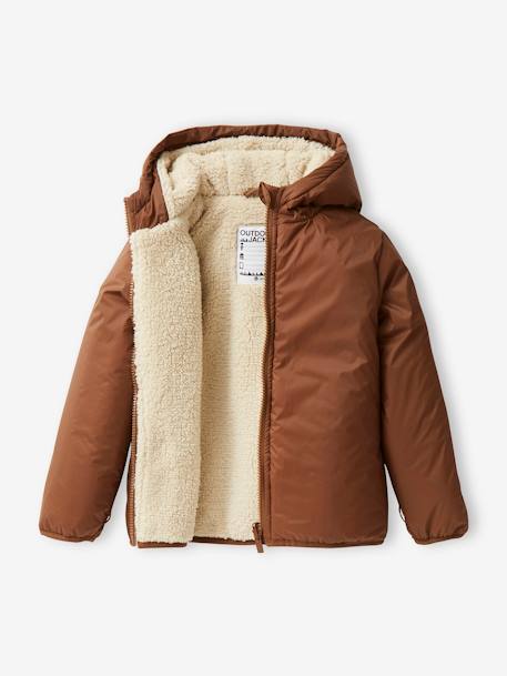 Parka garçon 3 en 1 blouson amovible kaki+lichen+Marine grisé+noix de pécan 41 - vertbaudet enfant 