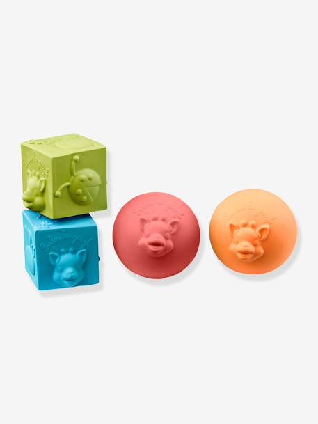 Coffret Colo'rings + 2 cubes + 2 balles - Sophie la Girafe - VULLI multicolore 3 - vertbaudet enfant 