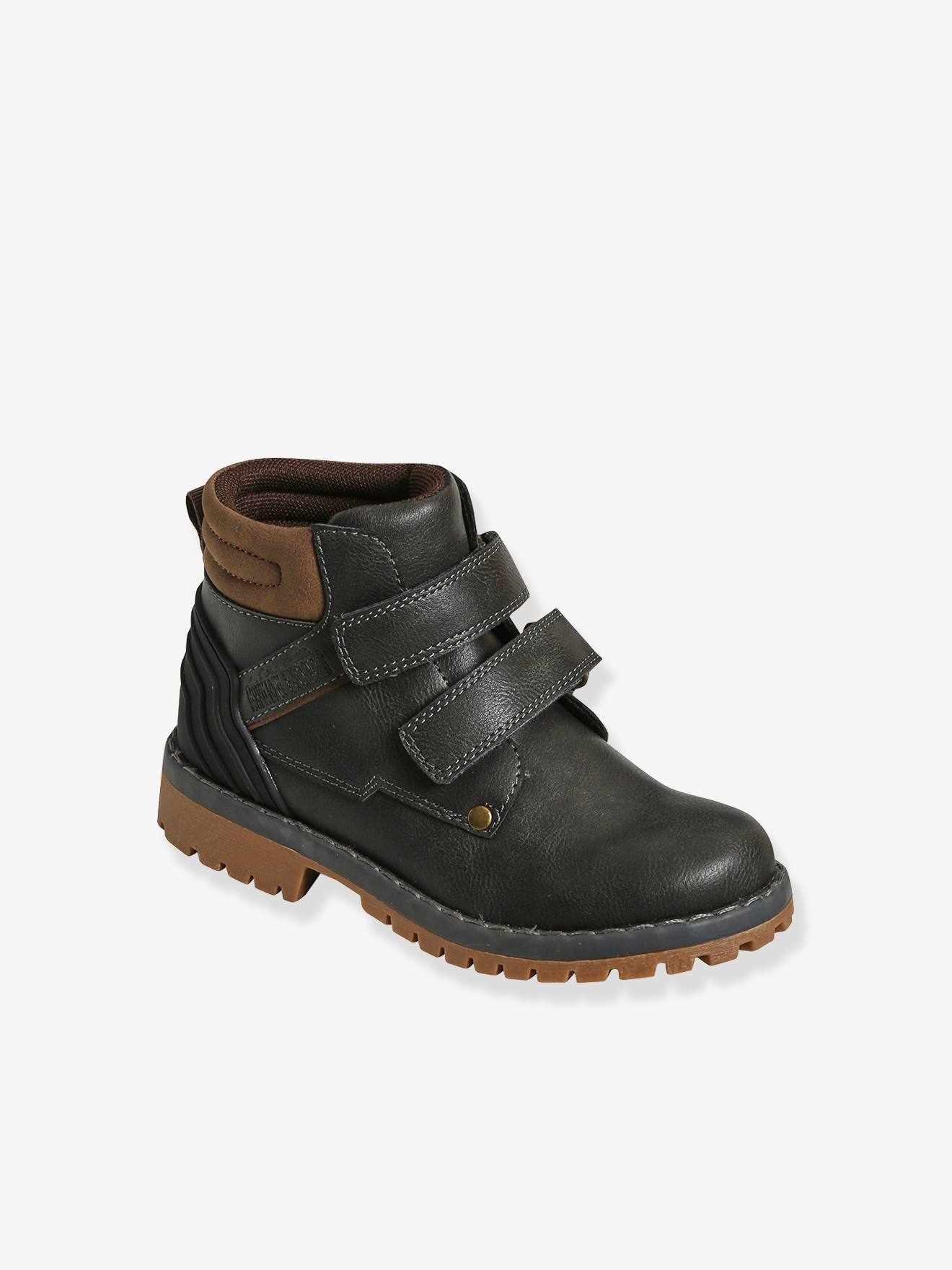 Bottines scratchées garçon gris