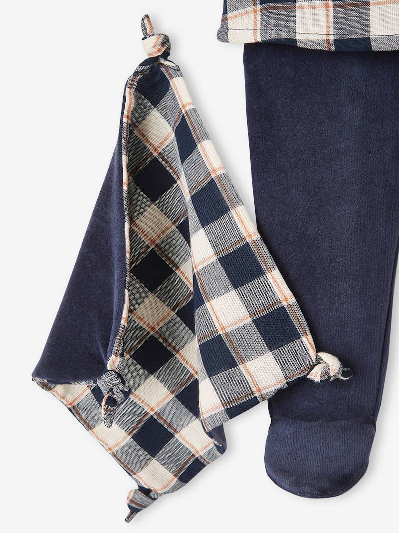 Coffret Naissance Vertbaudet - Pyjama Bébé Et Doudou Lapin En Velours | Imprimé Doux | Taille 0-3 Mois Environ | Cadeau Naissance Idéal