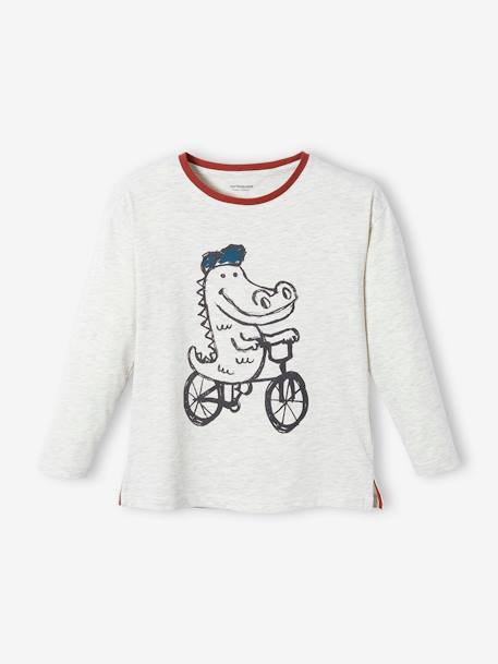 Garçon-Vêtements de sport-Tee-shirt motif ludique crocodile garçon