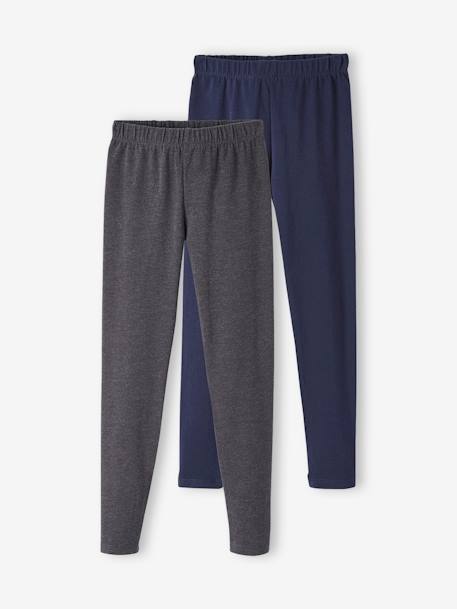 Fille-Lot de 2 leggings fille Basics 