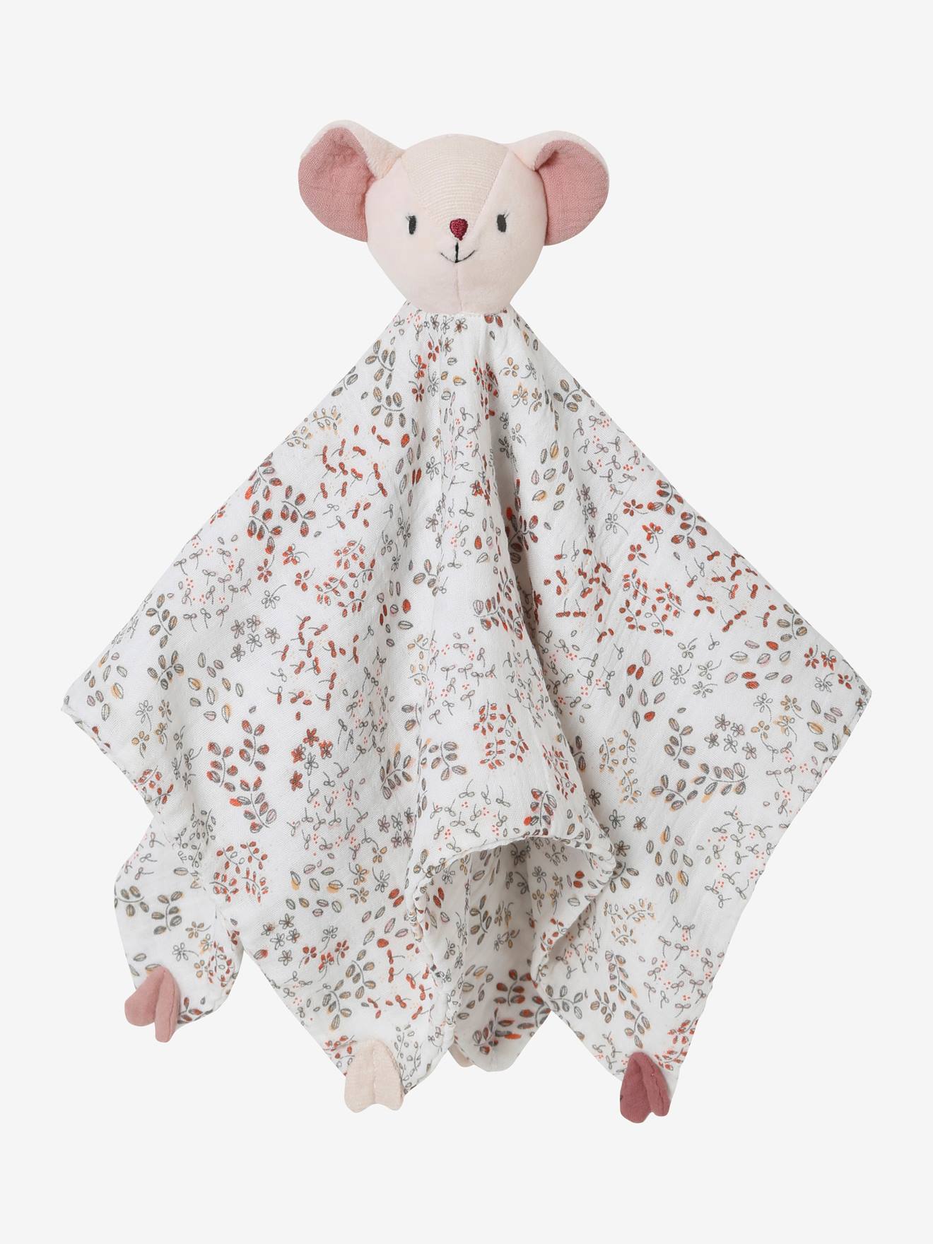 Doudou carré en gaze de coton GRENIER blanc