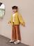 Pantalon fille large en velours anthracite+bleu grisé+blush+écru+kaki+marron+prune+rose 21 - vertbaudet enfant 