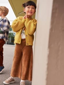 Pantalon fille large en velours   - vertbaudet enfant
