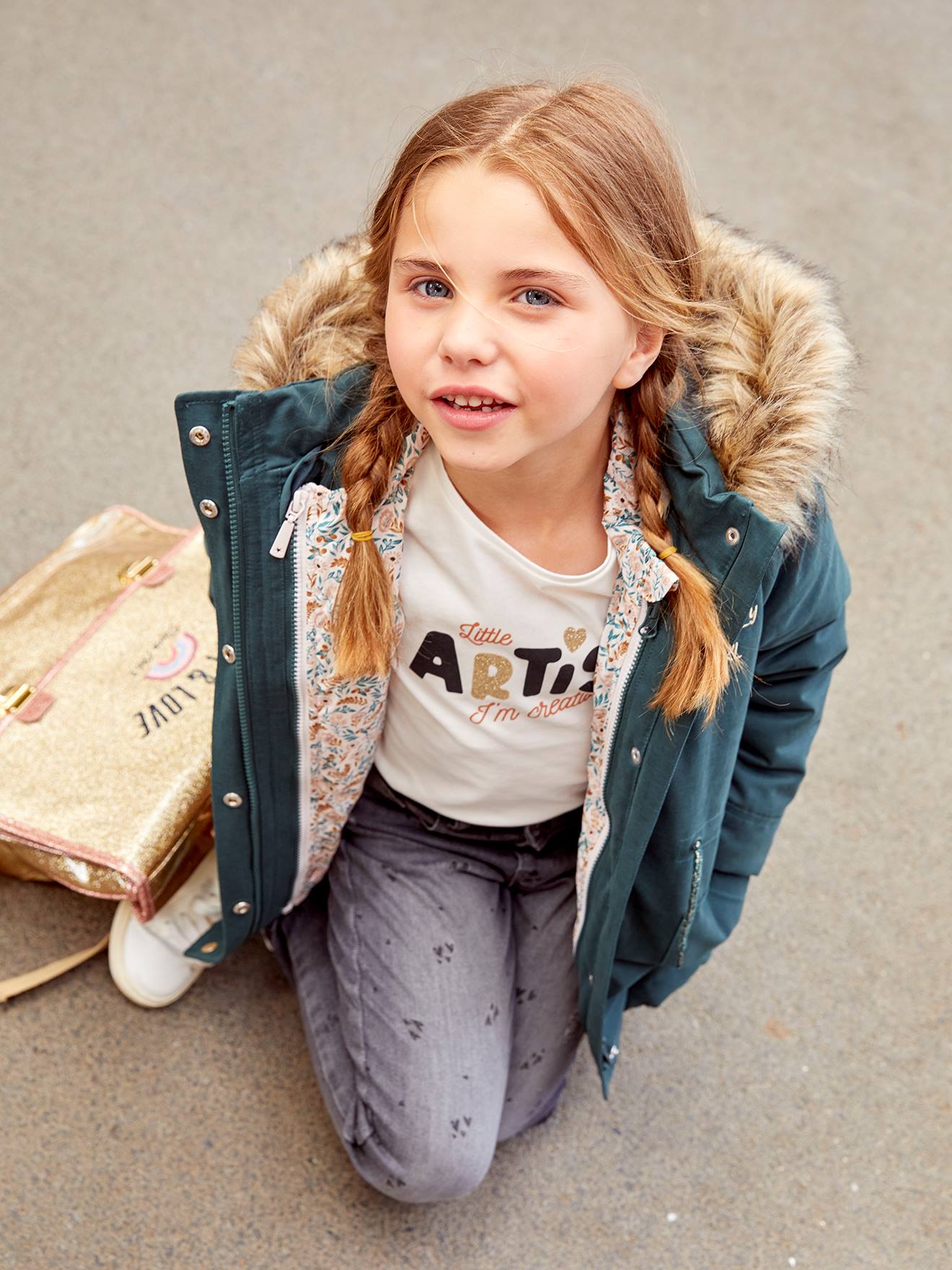 Parka 3 en 1 hiver fille vert