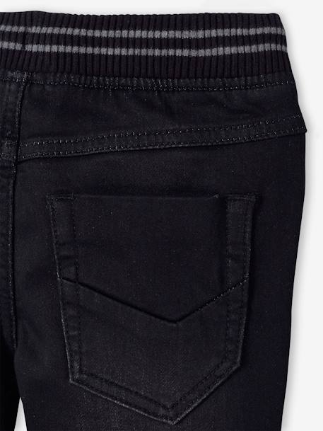 Jean garçon droit facile à enfiler denim effet molleton blue stone+BRUT FONCE+denim black+denim bleached+denim gris+double stone 16 - vertbaudet enfant 