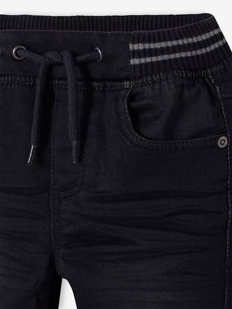 Jean garçon droit facile à enfiler denim effet molleton blue stone+BRUT FONCE+denim black+denim bleached+denim gris+double stone 15 - vertbaudet enfant 