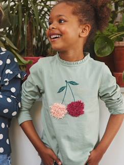 T-shirt motif fantaisie en relief fille  - vertbaudet enfant