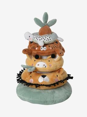 Jeu De Quilles En Tissu Tanzanie Vertbaudet – 4 Animaux + Balle Grelots – Éveil Bébé Dès La Naissance Multicolore