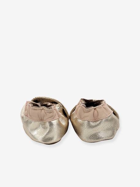 Chaussons cuir souple bébé Star Stripe ROBEEZ© or 2 - vertbaudet enfant 