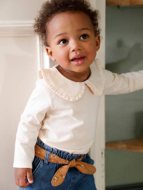 Bébé-T-shirt, sous-pull-T-shirt bébé manches longues col claudine