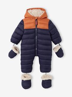 Bébé-Manteau, combipilote, nid d'ange-Combipilote-Combipilote bébé colorblock doublée et matelassée