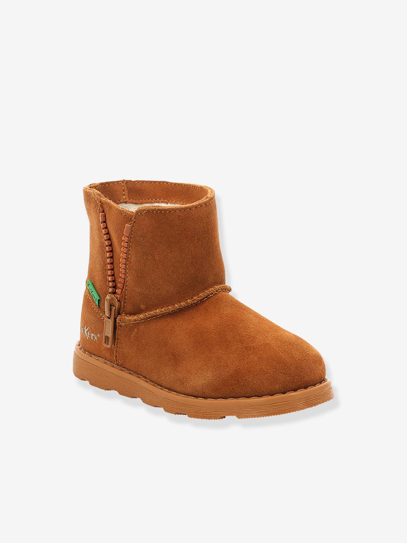 Kickers - Boots Fourrées Cuir Fille Aldiza Kickers® Marron