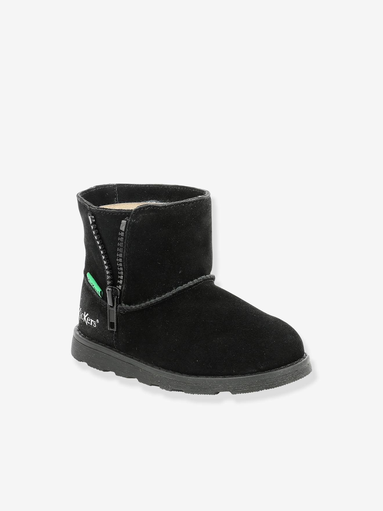 Boots fourres cuir fille Aldiza noir 45$