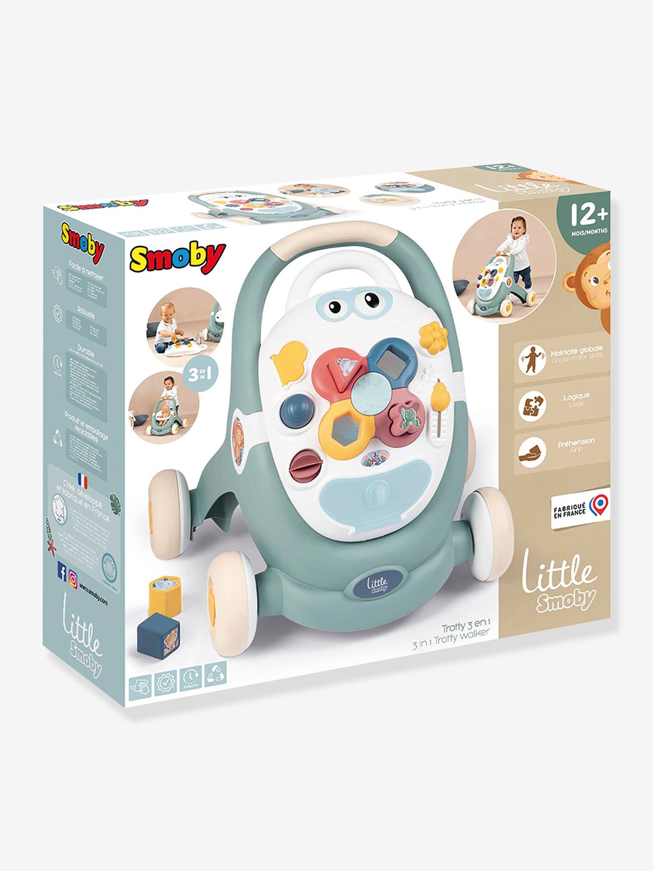 Little Smoby Trotty 3 en 1 - vert (Smoby) - Image 2
