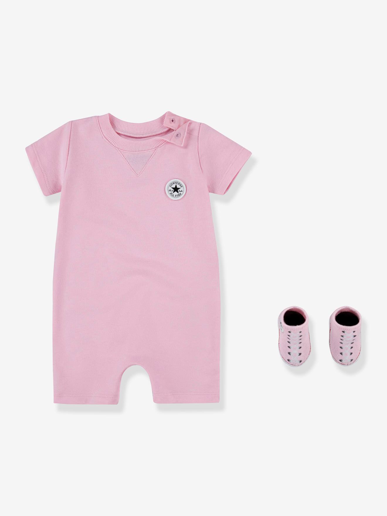 Set 2 Pièces Combinaison Courte + Chaussettes Lil Chuck Converse Rose