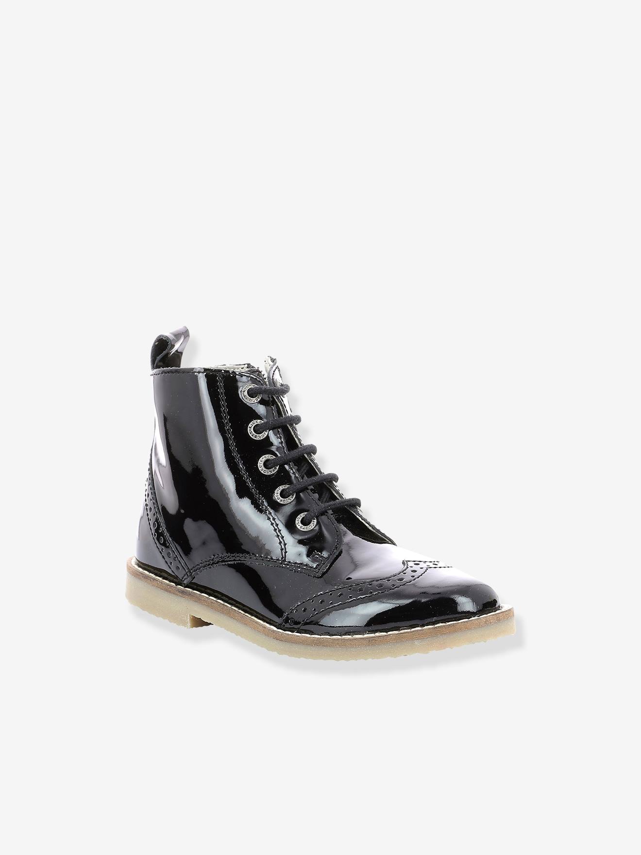Kickers - Bottillons Cuir Fille Tyrol Kickers® Noir