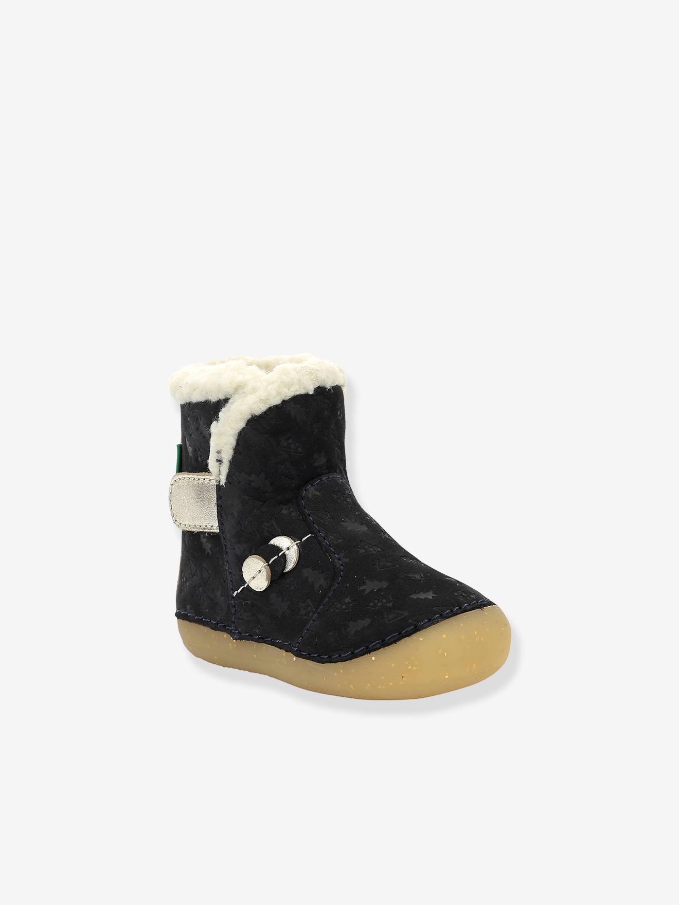 Bottillons Fourrés Bébé Fille So Windy Kickers® 1ers Pas Marine
