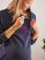 Robe-sweat courte à message grossesse et allaitement Bleu marine 4 - vertbaudet enfant 