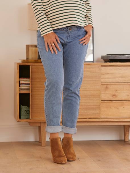 Jean de grossesse mom bandeau sans couture Denim brut+Denim stone+Gris 10 - vertbaudet enfant 