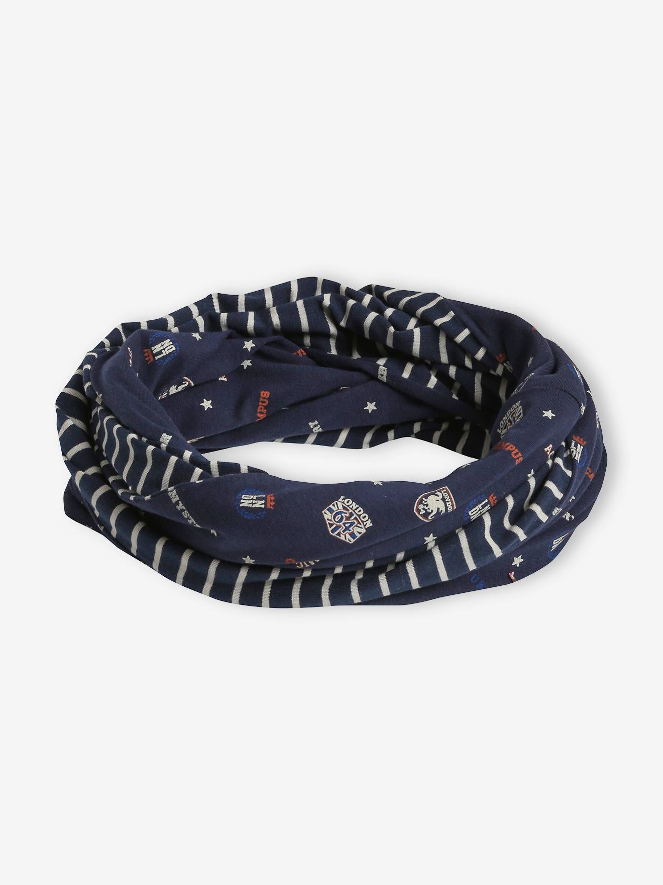 Écharpe Gant Garçon Bleu - Rayée - Neuf Avec étiquette