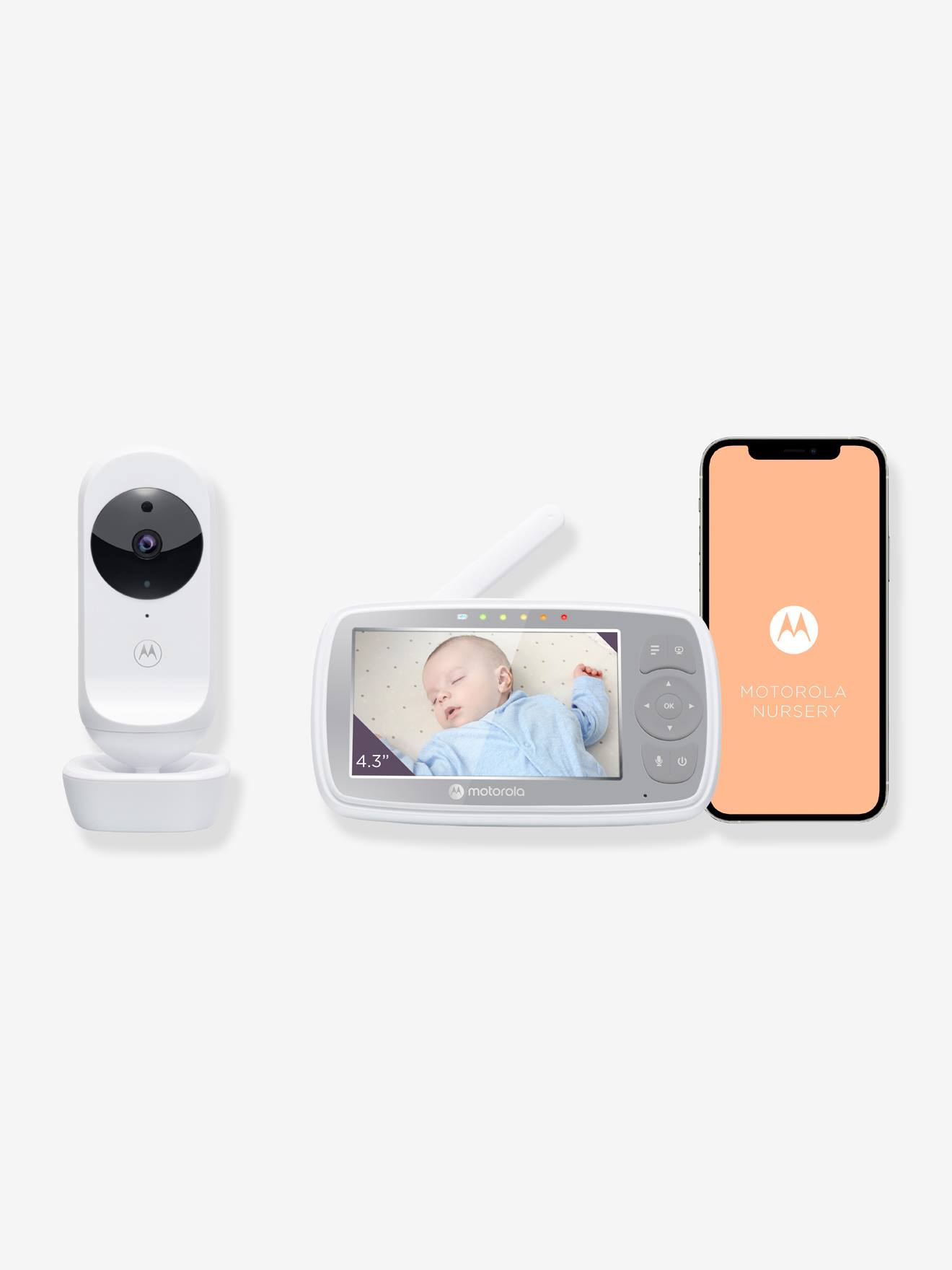 Ecoute-bébé Audio/vidéo Numérique Motorola Vm 44 Connect Blanc