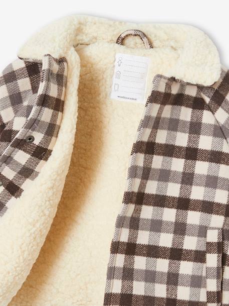 Manteau en drap de laine bébé carreaux anthracite 3 - vertbaudet enfant 