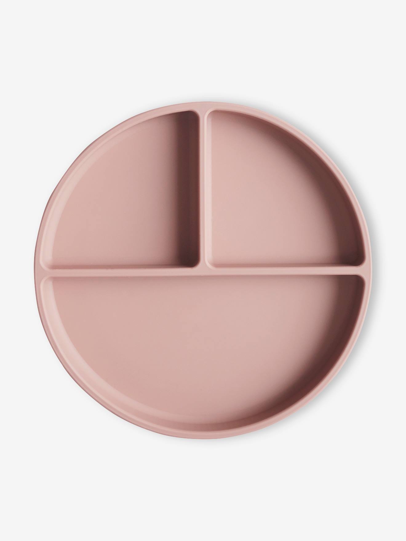 Assiette compartimentée en silicone rose blush (Mushie) - Image 2